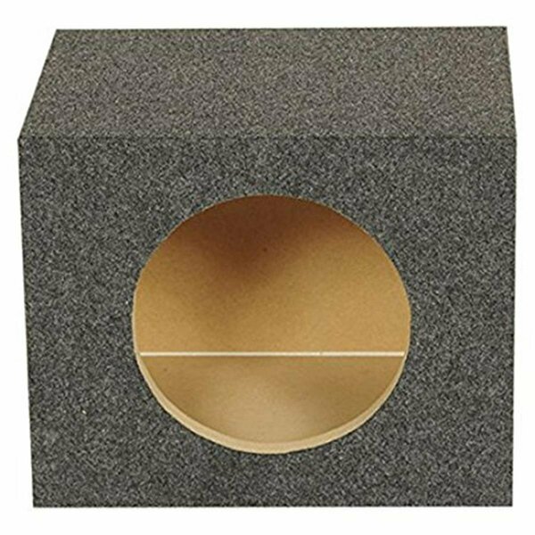 Hi-Tec 10 in. Sealed Square Unloaded Speaker Box, Black HI3507372